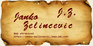 Janko Zelinčević vizit kartica